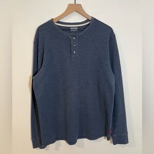 Levi Strauss Long Sleeve Thermal Shirt Mens Size XL Navy Blue